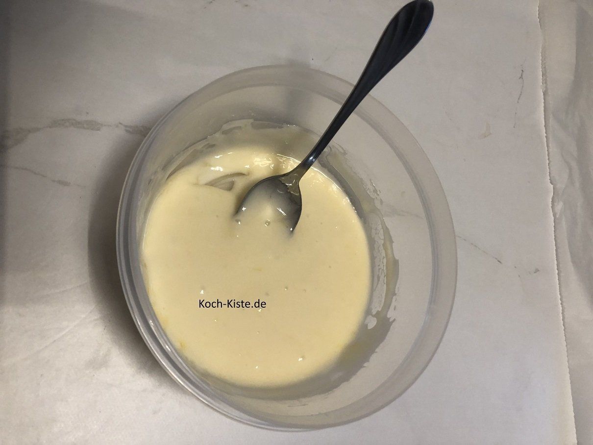 Orangen Puderzucker Guss anrühren