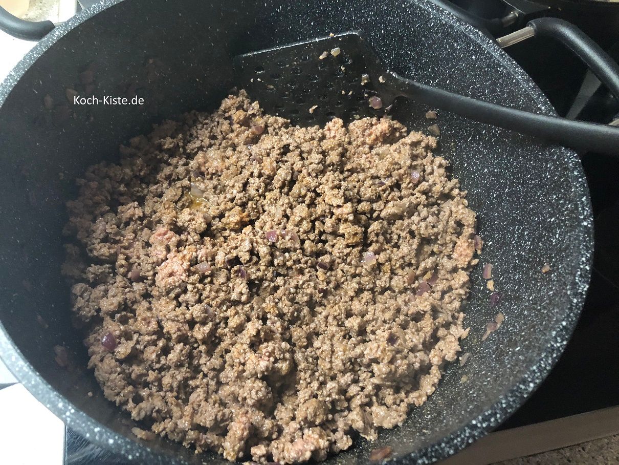 Hackfleisch krümelig braten