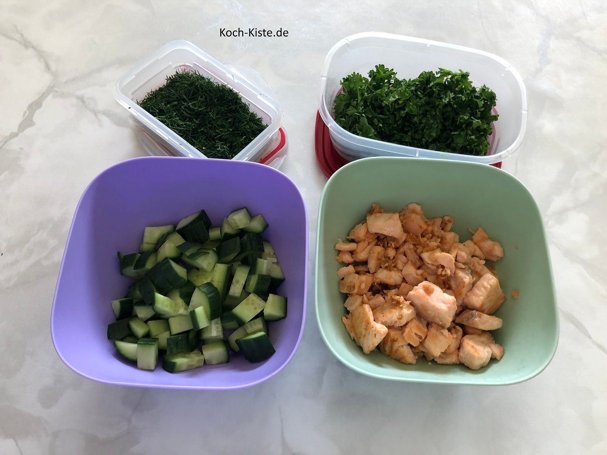 stelle Dir vor dem Servieren die benötigten Beigaben bereit