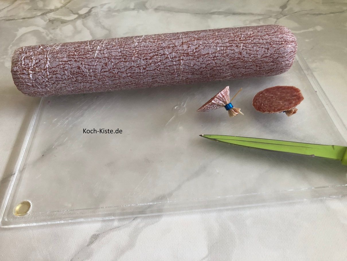 dann entferne auf beiden Seiten ein kleines Stück