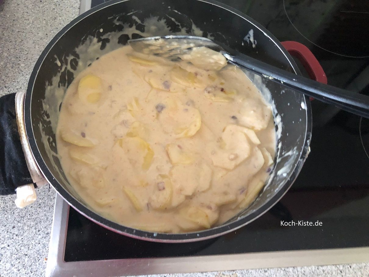 und werden gleichmäßig unter gerührt