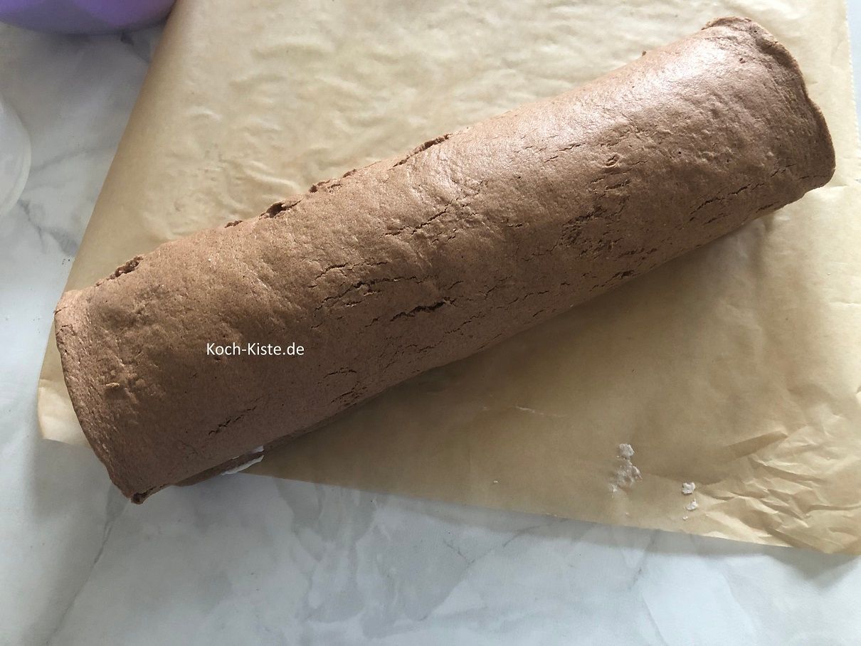 aufgerollte Bisquitrolle