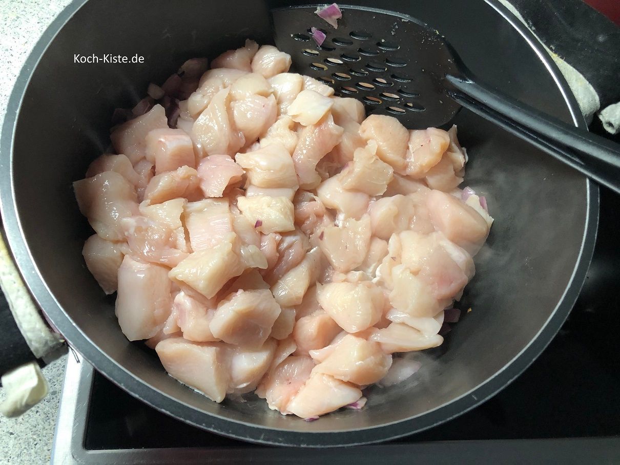 jetzt darf das Fleisch hinzu