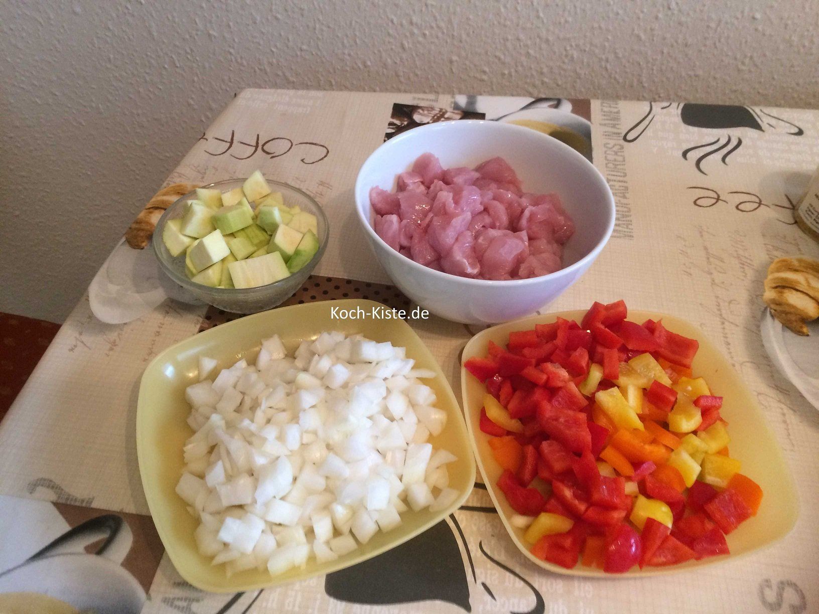 Gemüse klein geschnitten