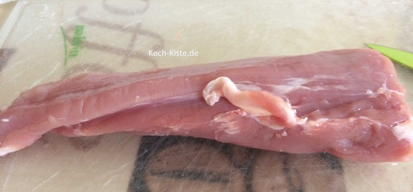Fettstücke und Sehnen entfernen