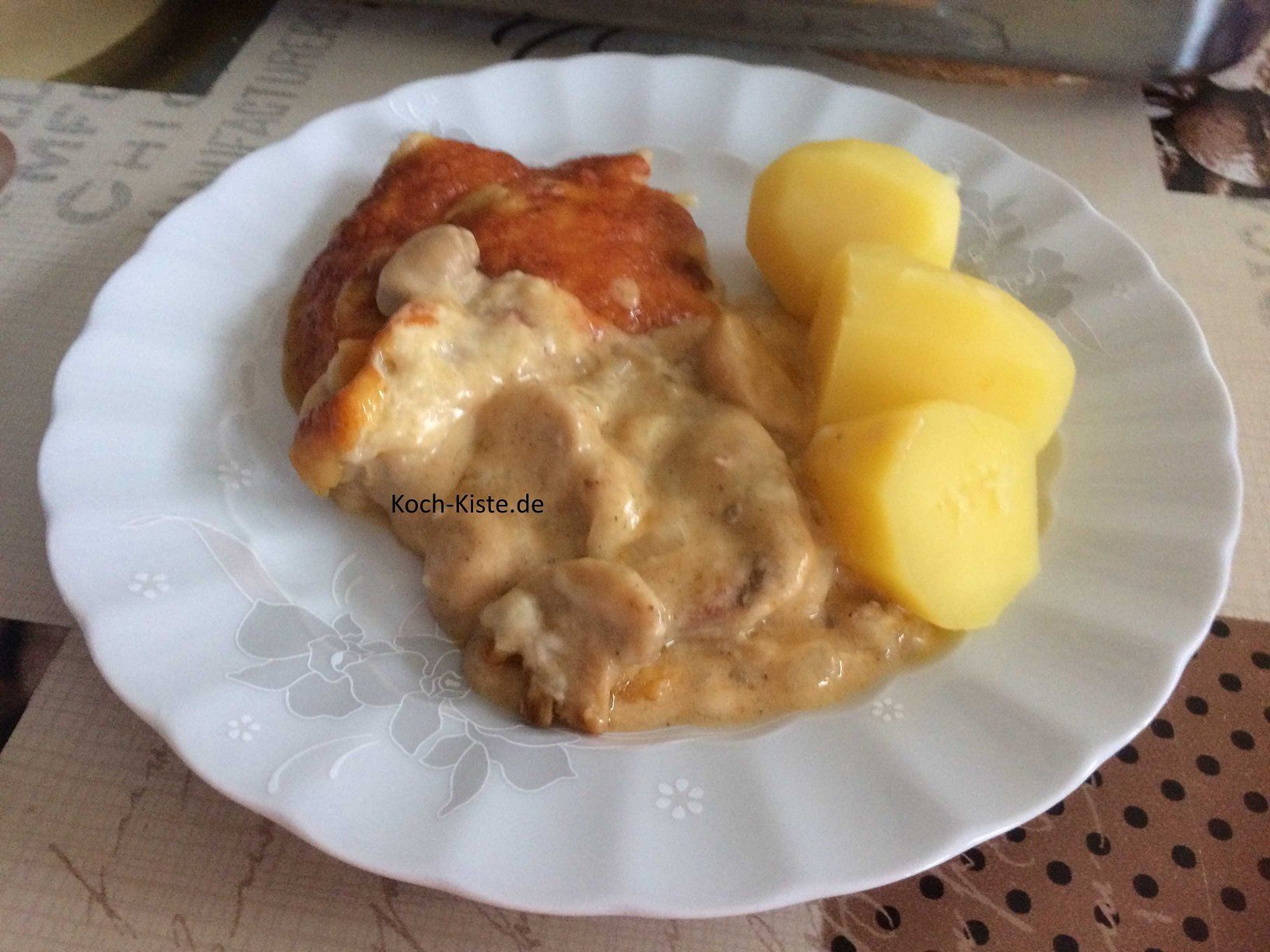 Schweinefilet mit Champingon in Käsesoße
