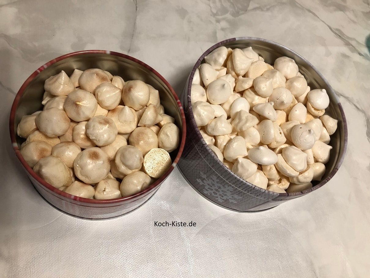 Baiser normal und mit Goldstaub