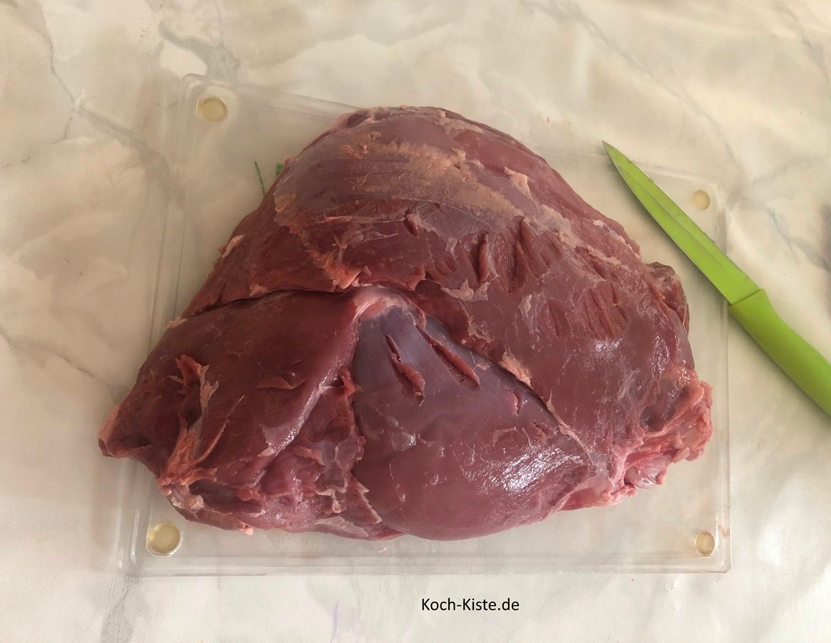 so sollte die Rehkeule ohne Silberhaut aussehen