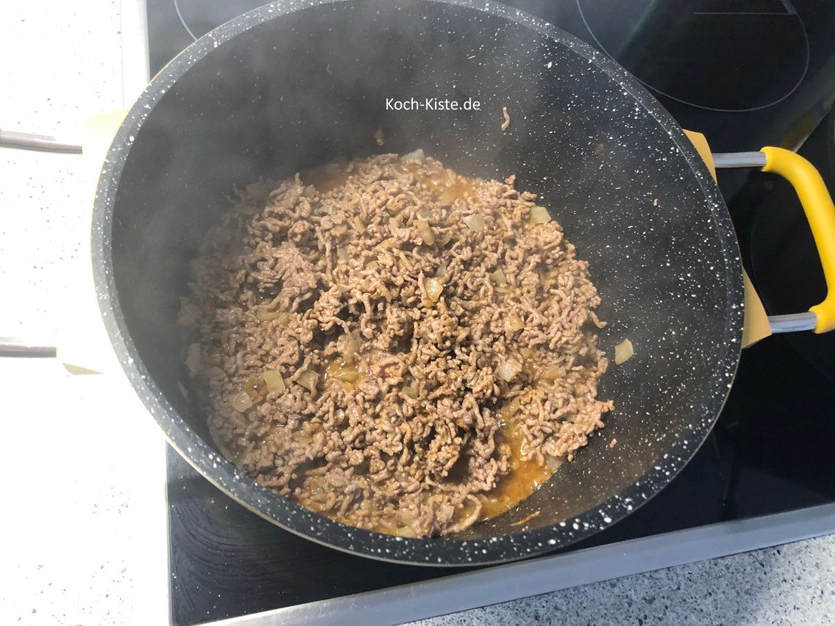 krümelig gebratenes Hackfleisch