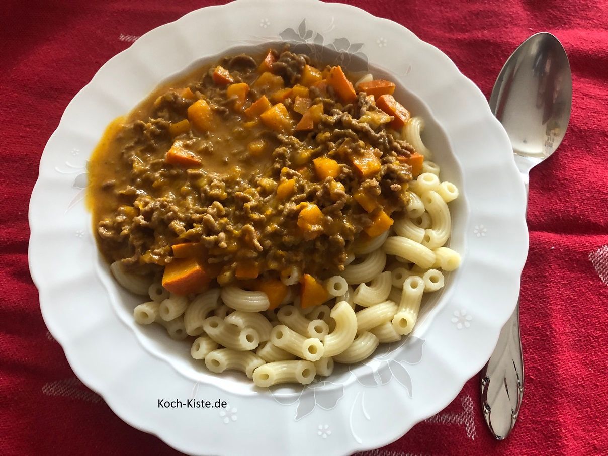 Kürbis-Hackfleisch Soße