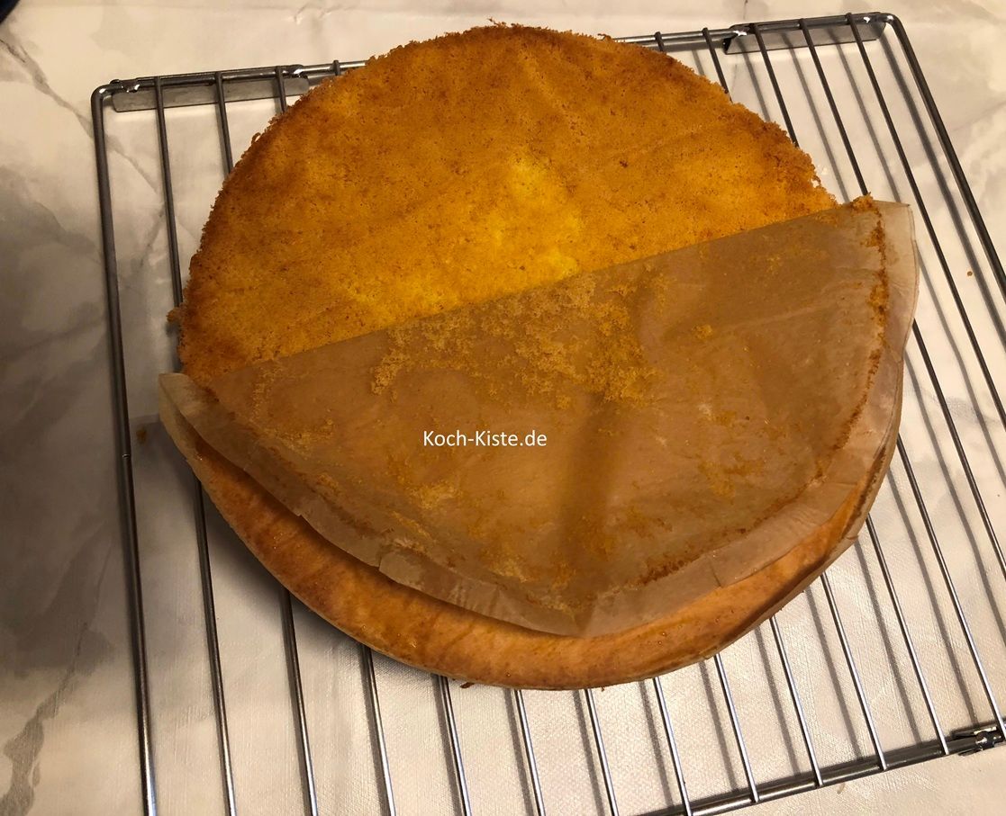 und ziehe dann das Backpapier ab