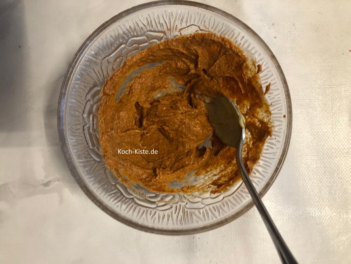 und verrühre alles mit dem Teelöffel