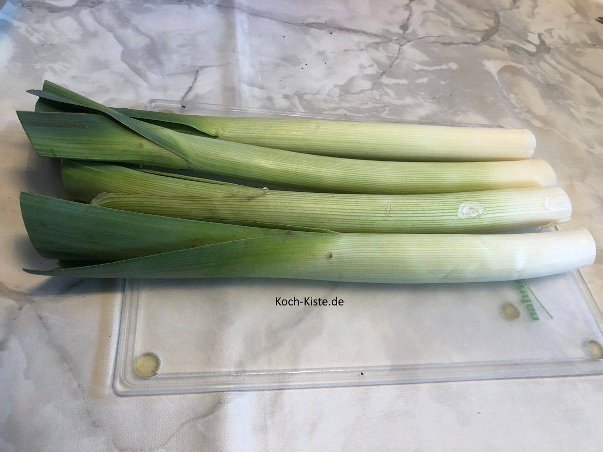 dann sehen die Porreestangen so aus