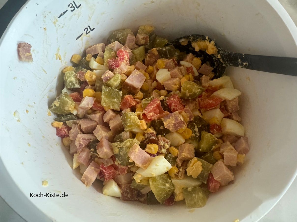 verrühre alles mit dem Kochlöffel einmal