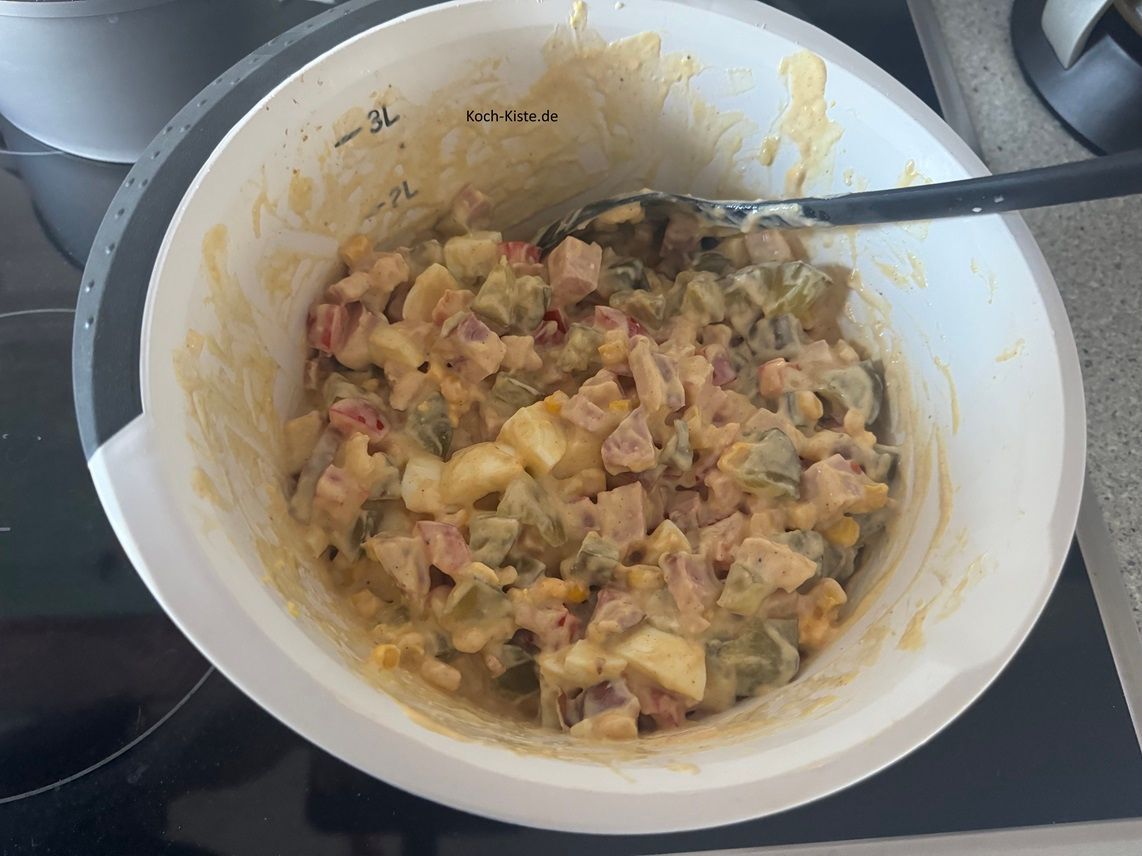 rühre die Mayomischung gleichmäßig unter