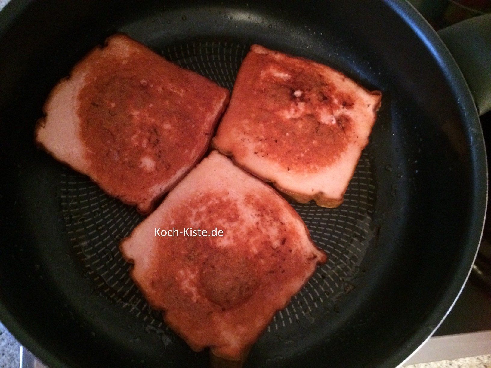 Leberkäse schön braun gebraten