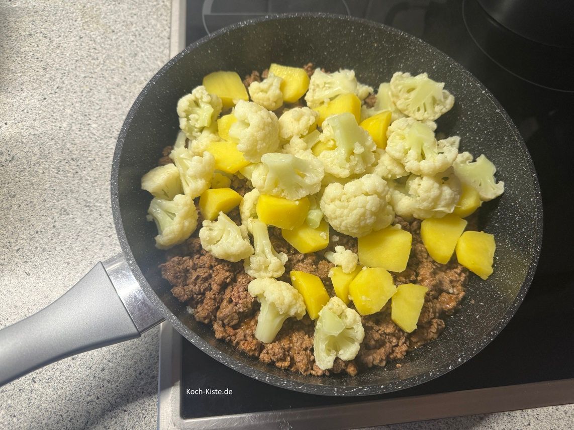 Blumenkoh Hack Pfanne