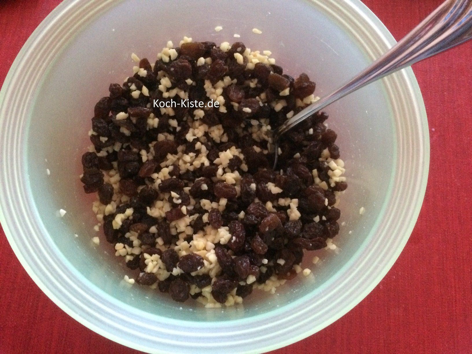 verrührte Rosinen Mischung