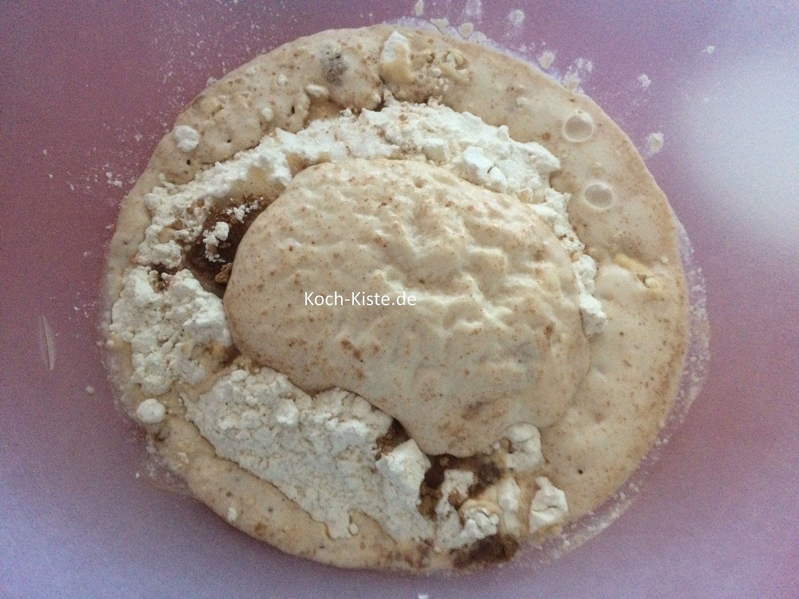 der Teig ist etwas aufgeqollen