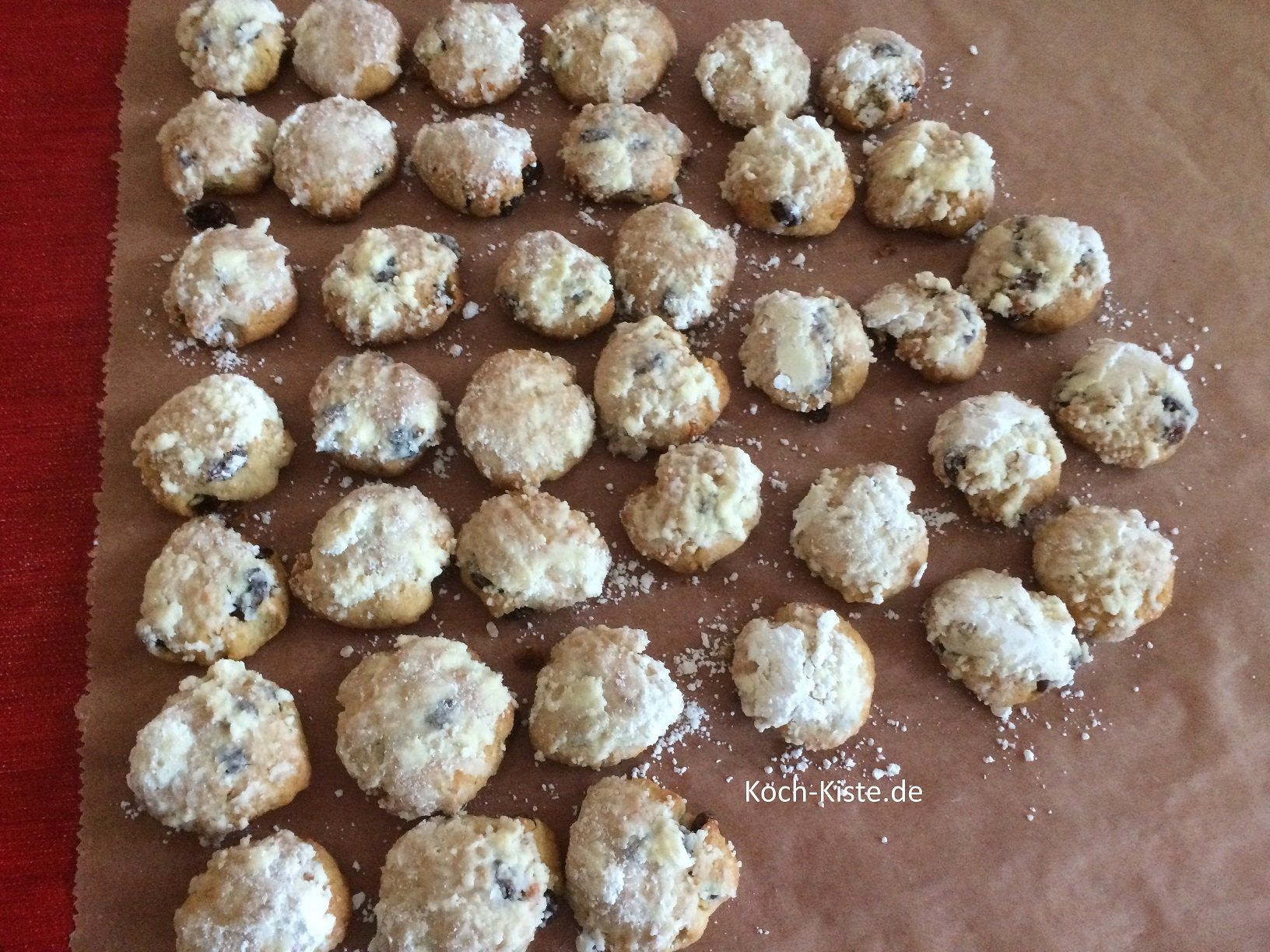 Butter und Puderzucker trocknen lassen