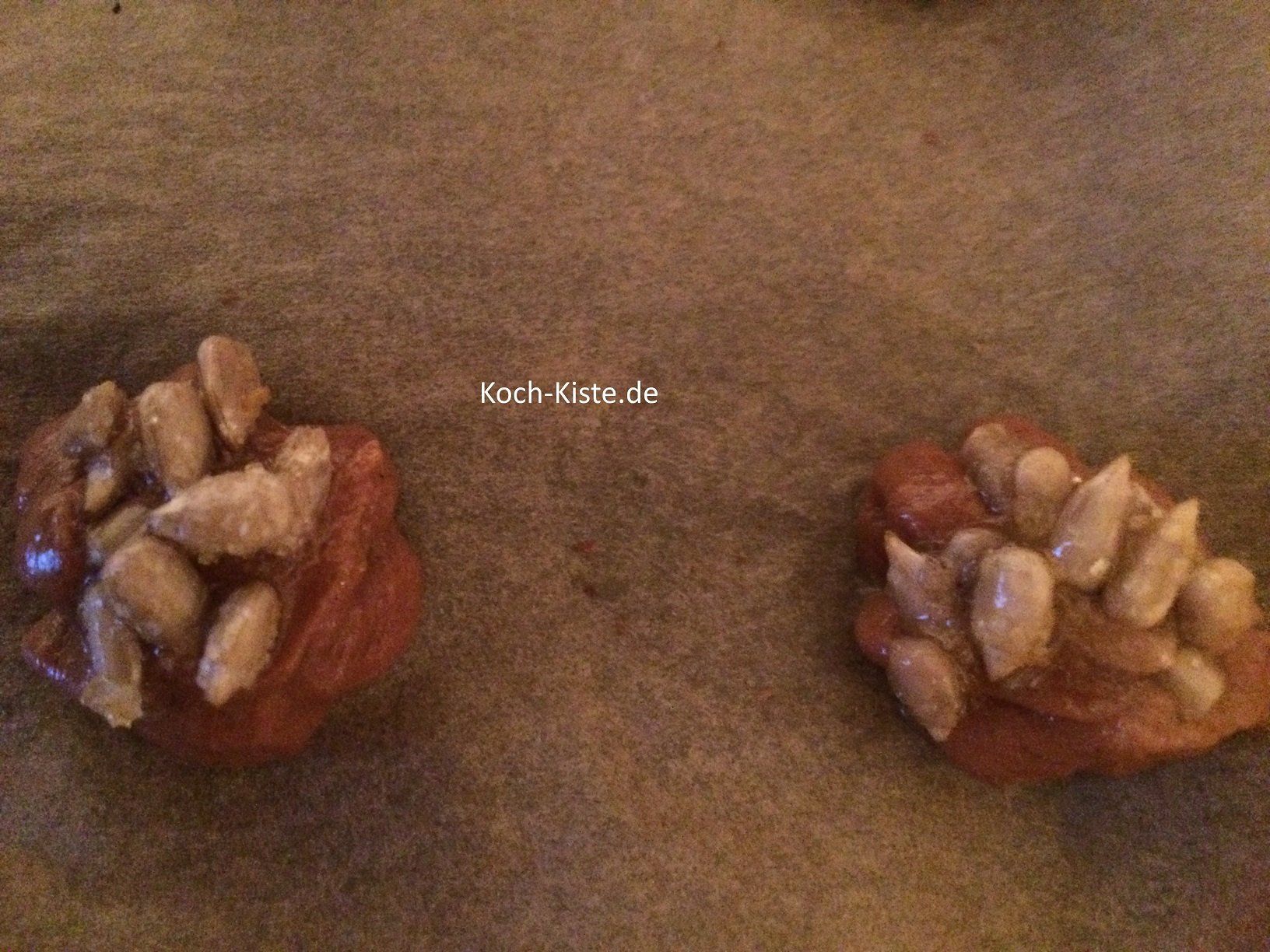 Teigtupfen mit Sonnenblumen - Belag belegen