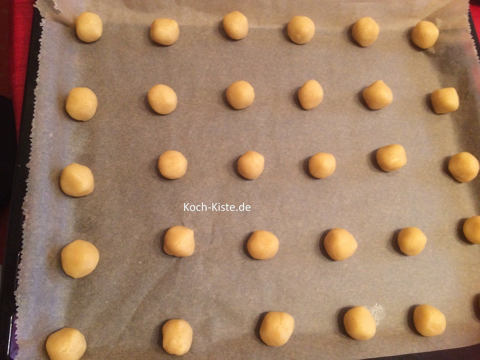 gerollte Teigkukeln