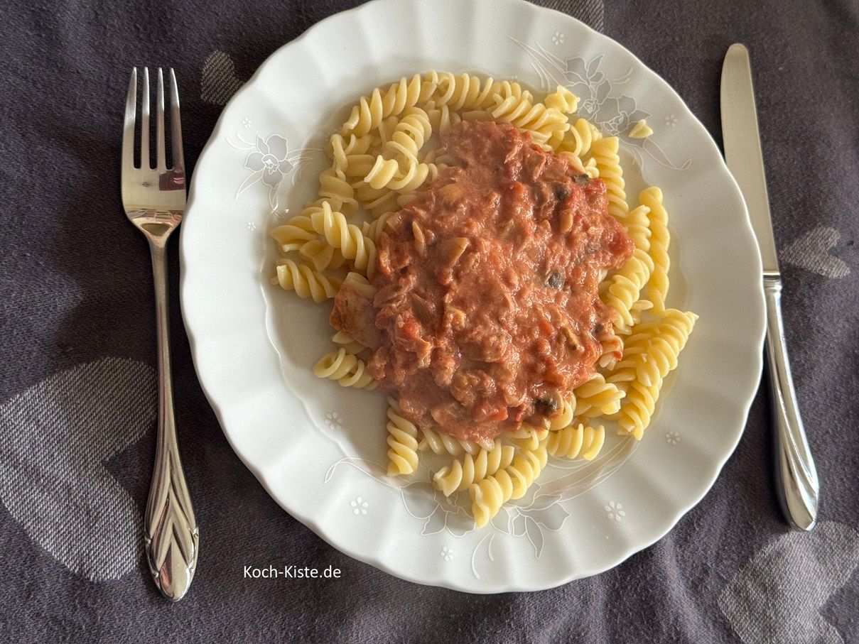 Thunfisch-Pilz Soße