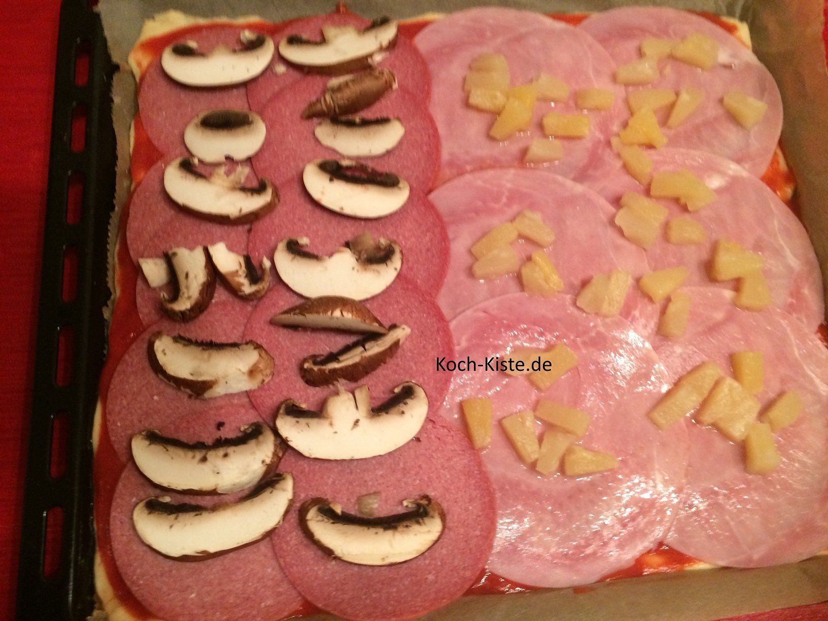 belegter Pizzaboden
