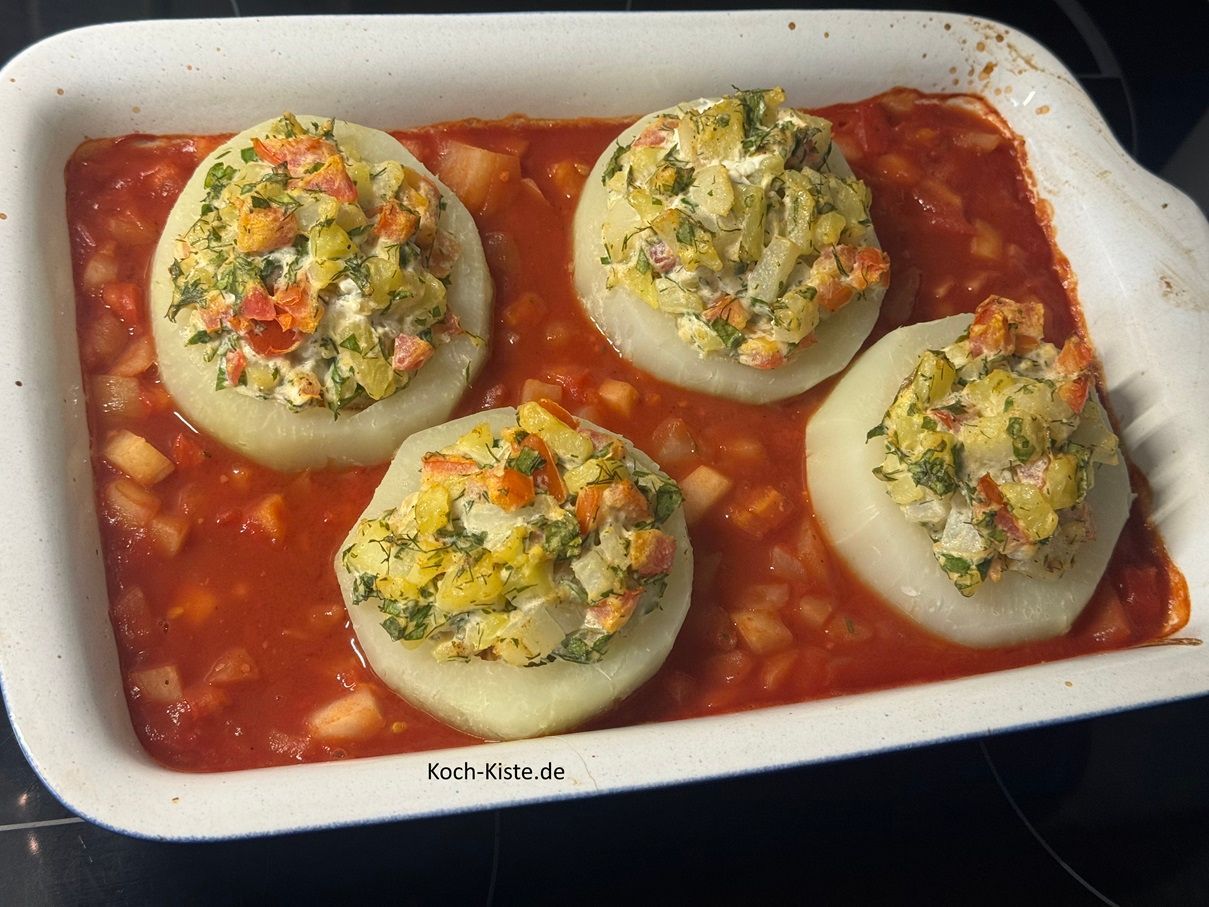 fertig gebackene Kohlrabis