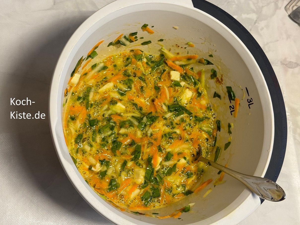 verrühre noch einmal alles miteinander