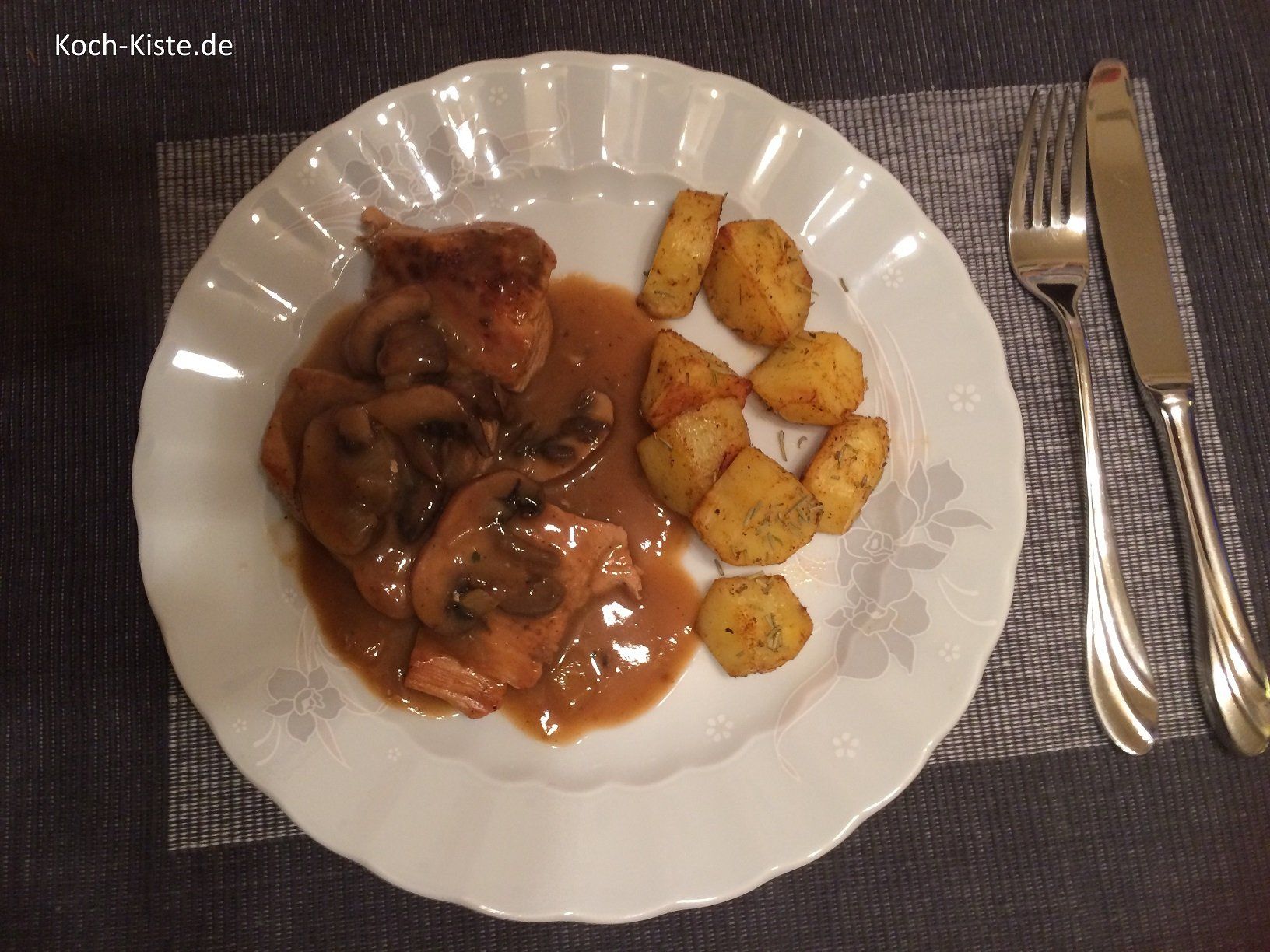 Schnitzel in Pilzsoße