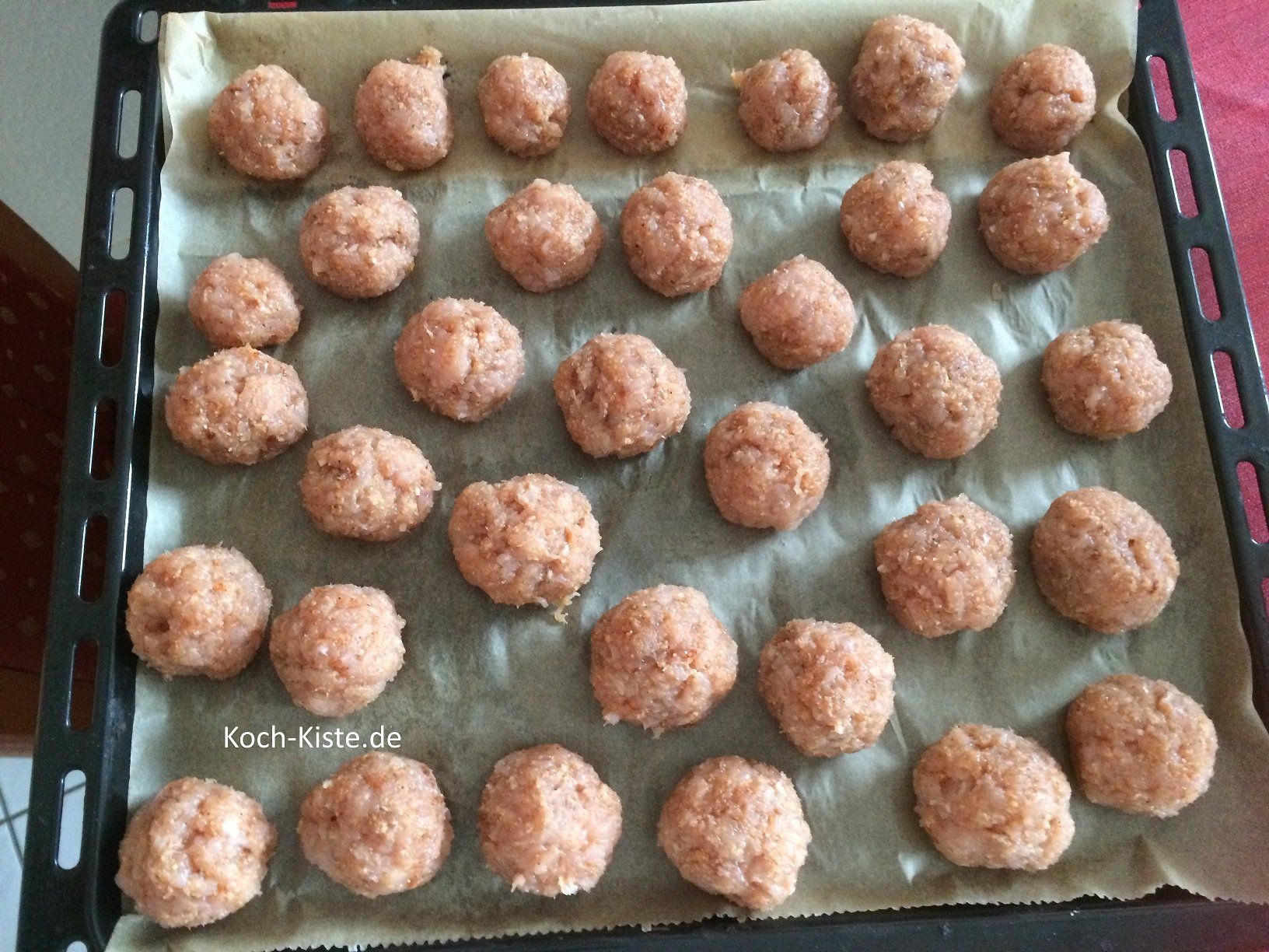 gedrehte Frikadellen