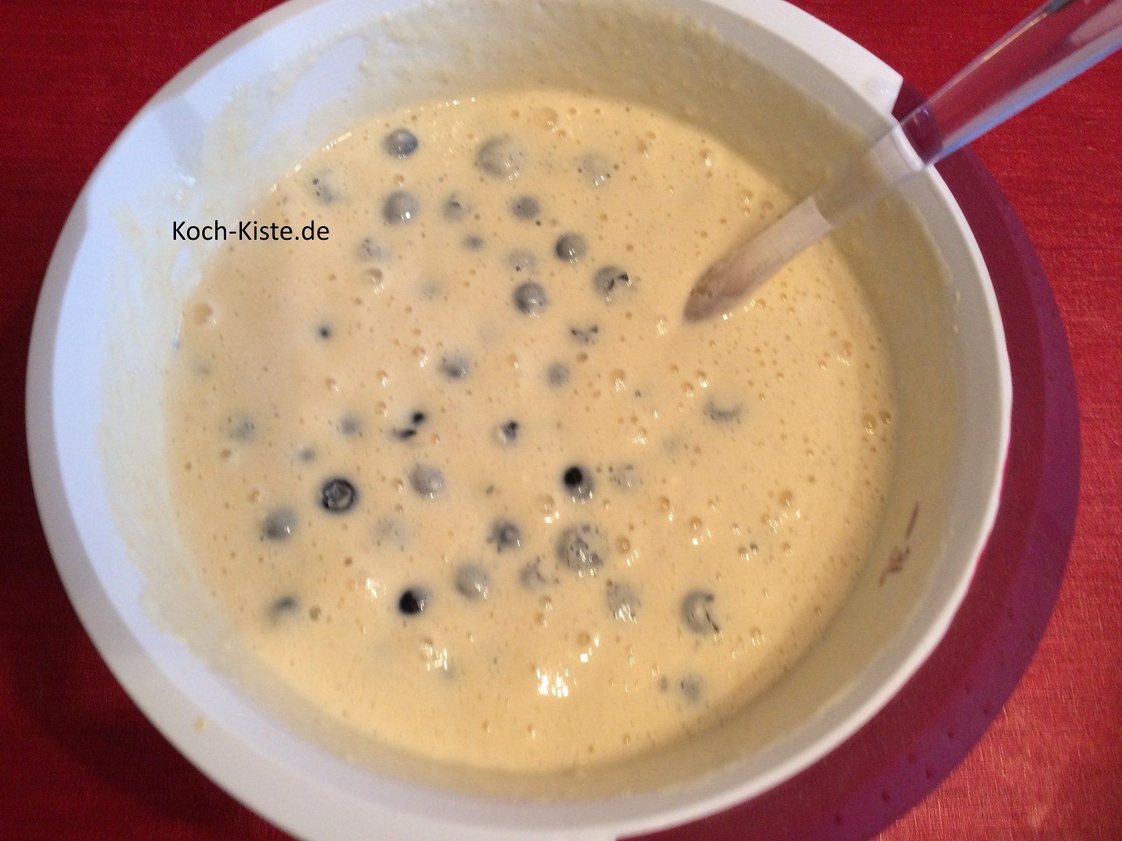 Blaubeeren dazu geben