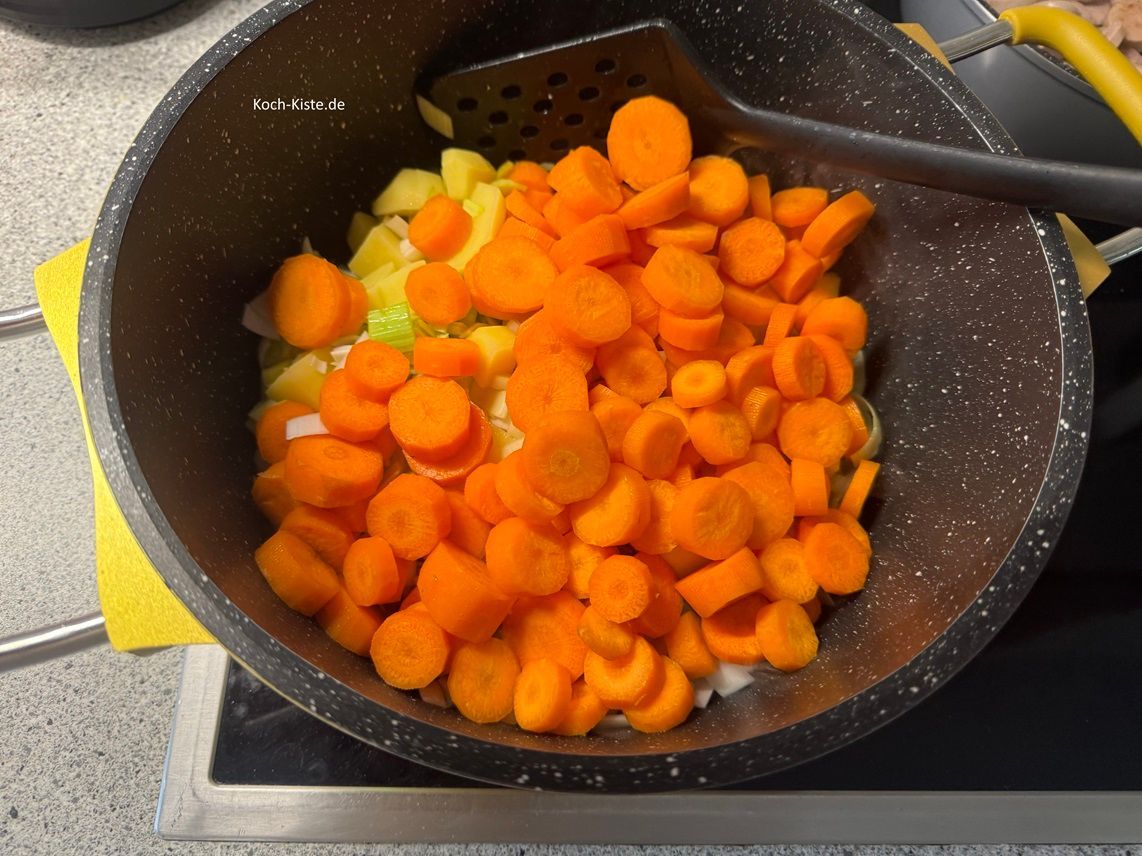 danach die Wurzelscheiben