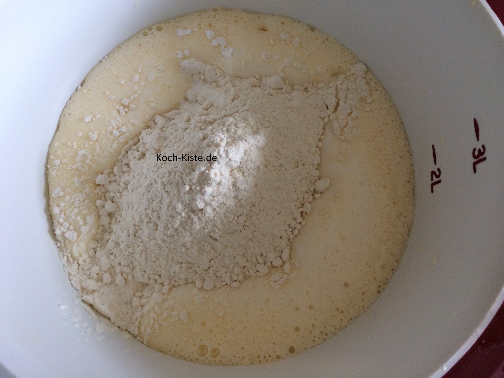 Mehl hinzu geben und verrühren