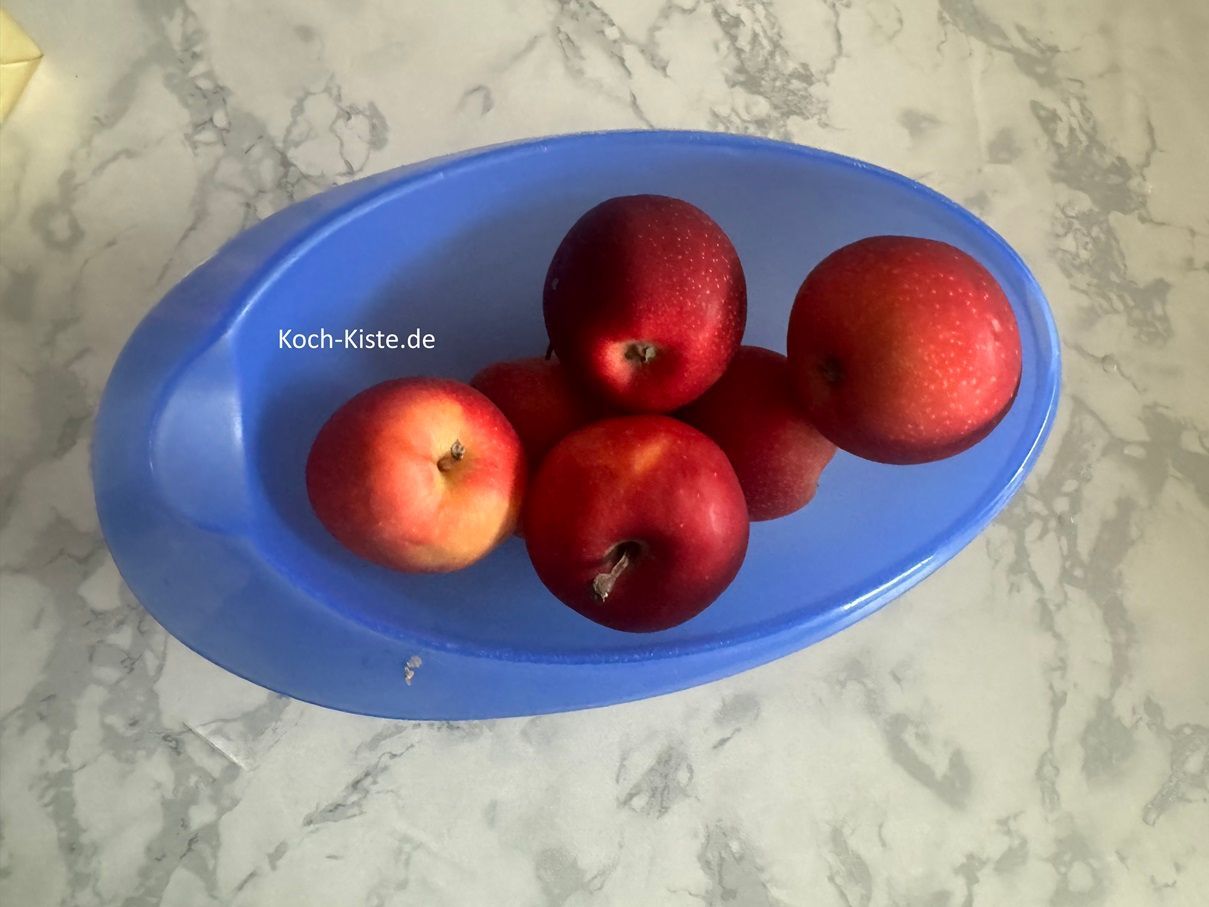 legt Euch die Äpfel bereit - ich habe 800 g verwendet - Ihr könnt auch ohne Probleme 1 kg Äpfel verwenden , nach dem Motto : mehr geht immer :-)