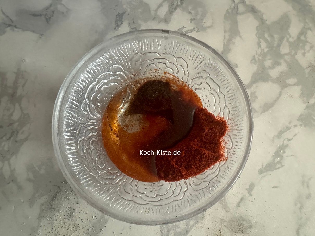 nun kommen 4 Esslöffel Sonnenblumenöl hinzu