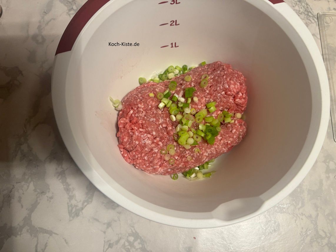 dann die Lauchzwiebelringe