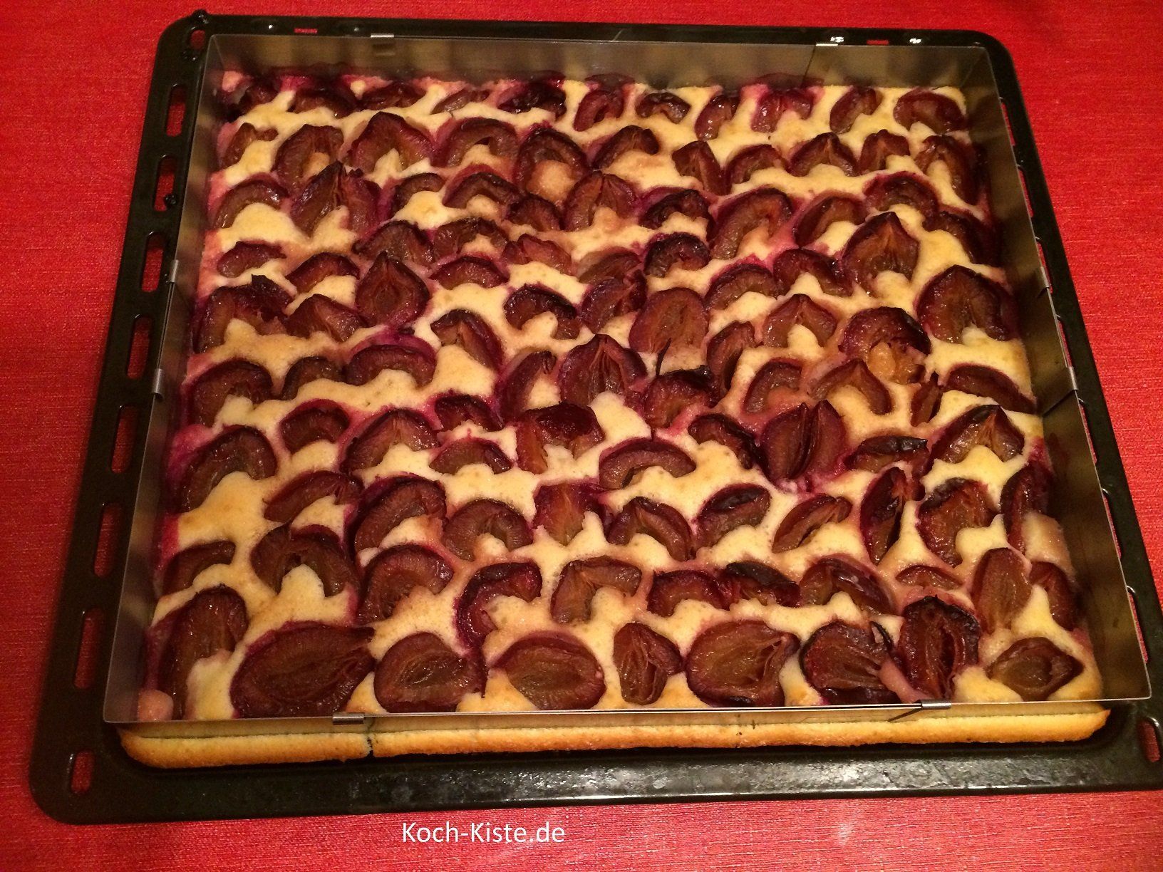 fertig gebackener Zwetschgen Kuchen
