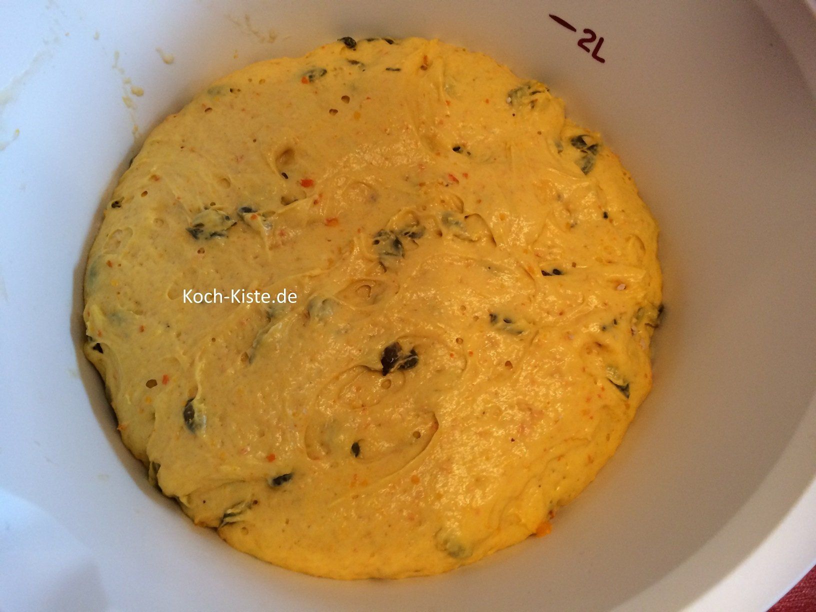 der Teig ist sehr schön aufgegangen