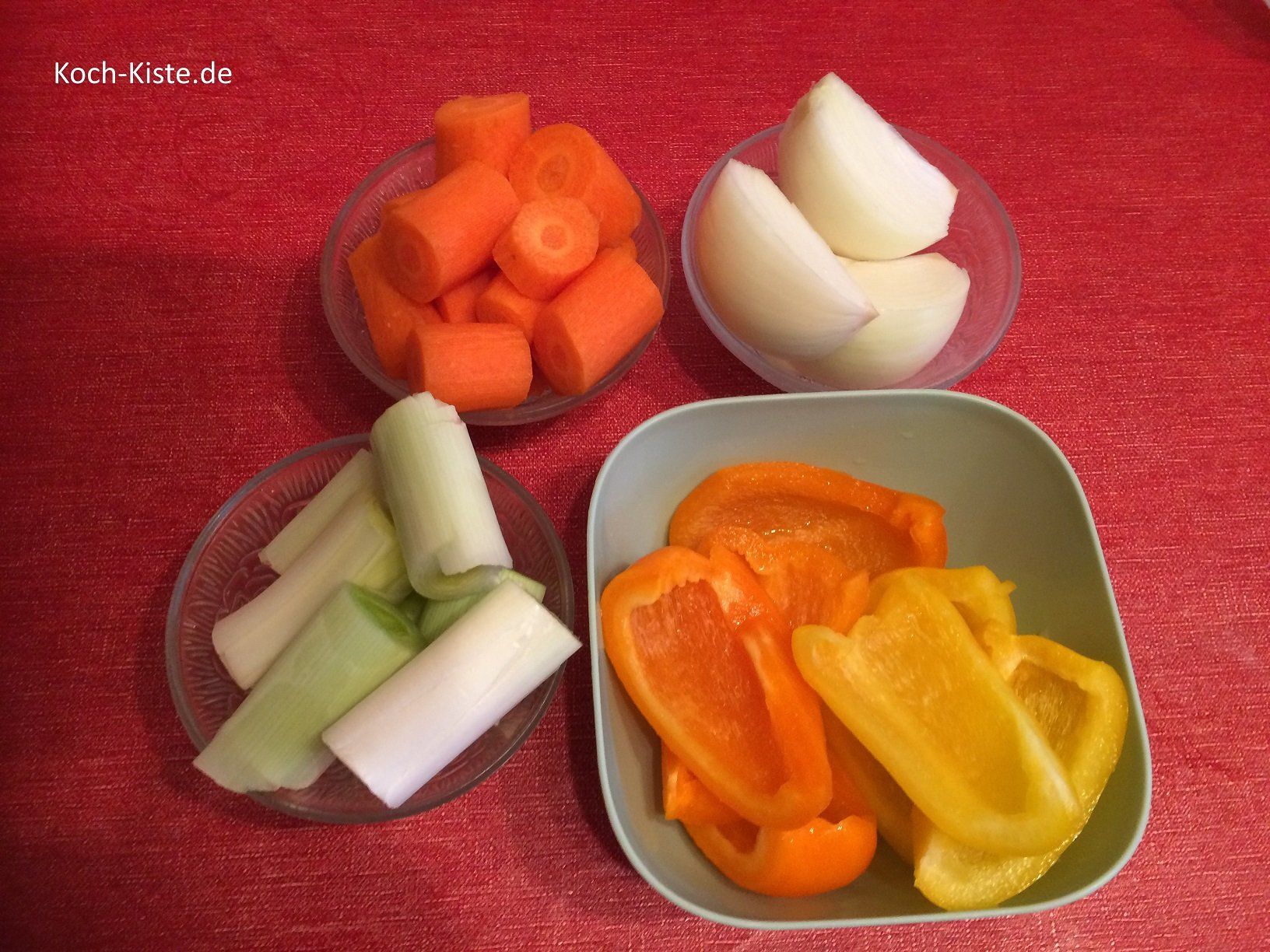 Gemüse fertig zubereitet, als Beilage für den Soßengeschmack