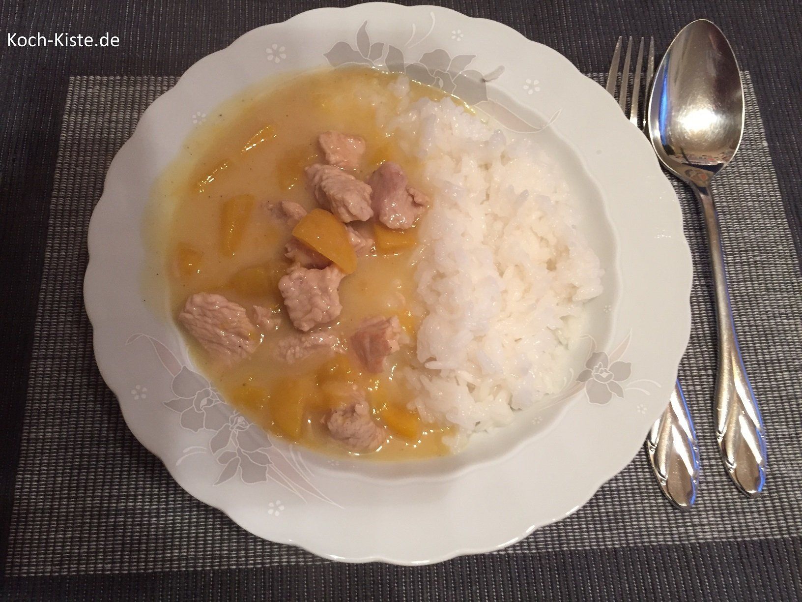 Puten-Pfirsich-Gulasch