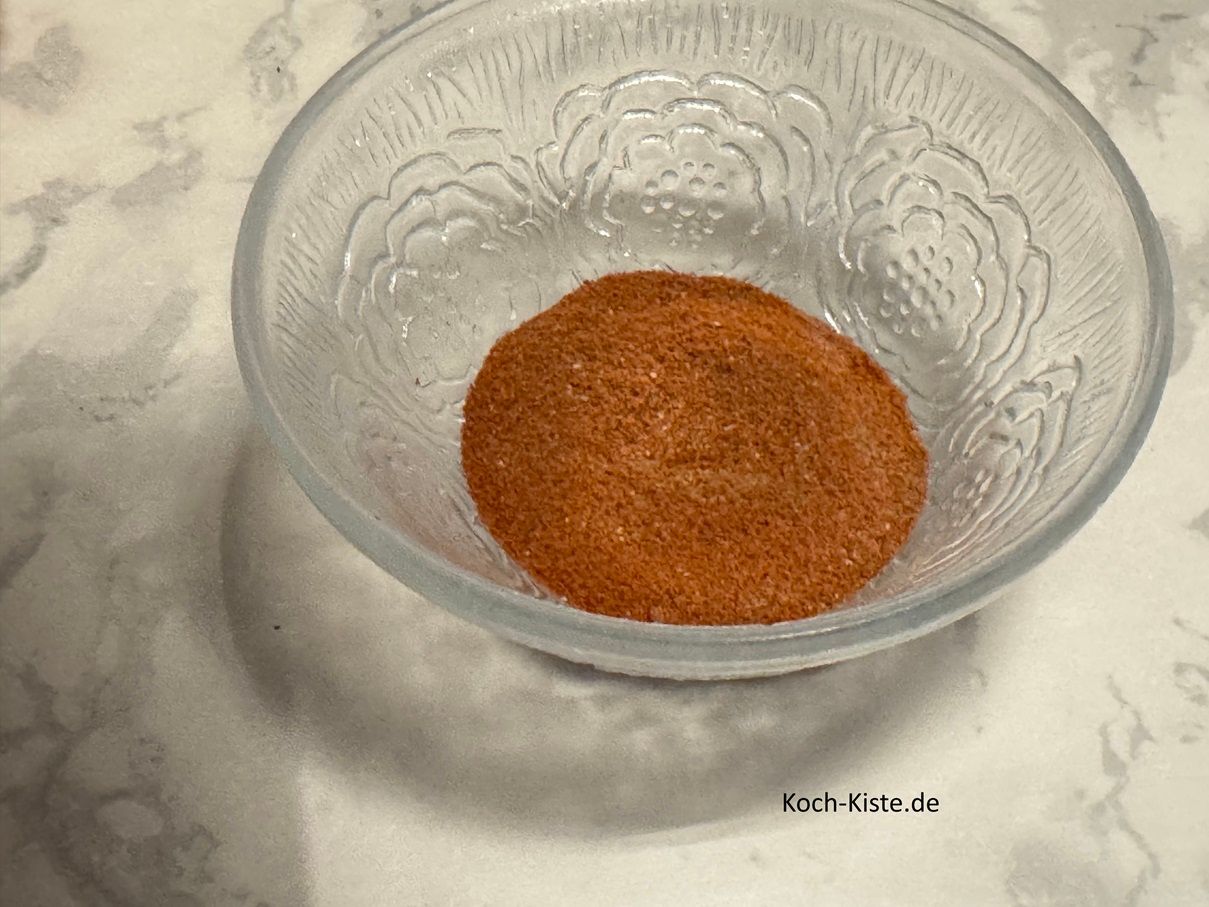 dann verrühre die Gewürze miteinander