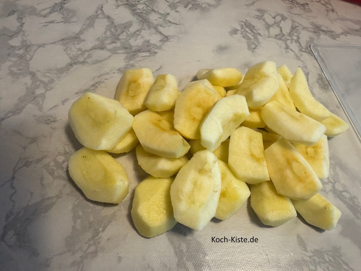 wiederhole Schritt a bis d bei allen Äpfeln