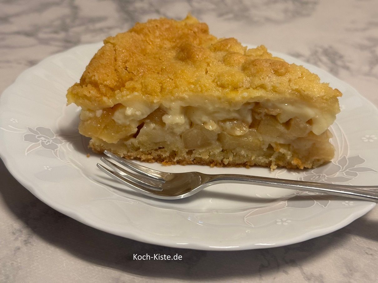 Apfel Pudding Kuchen