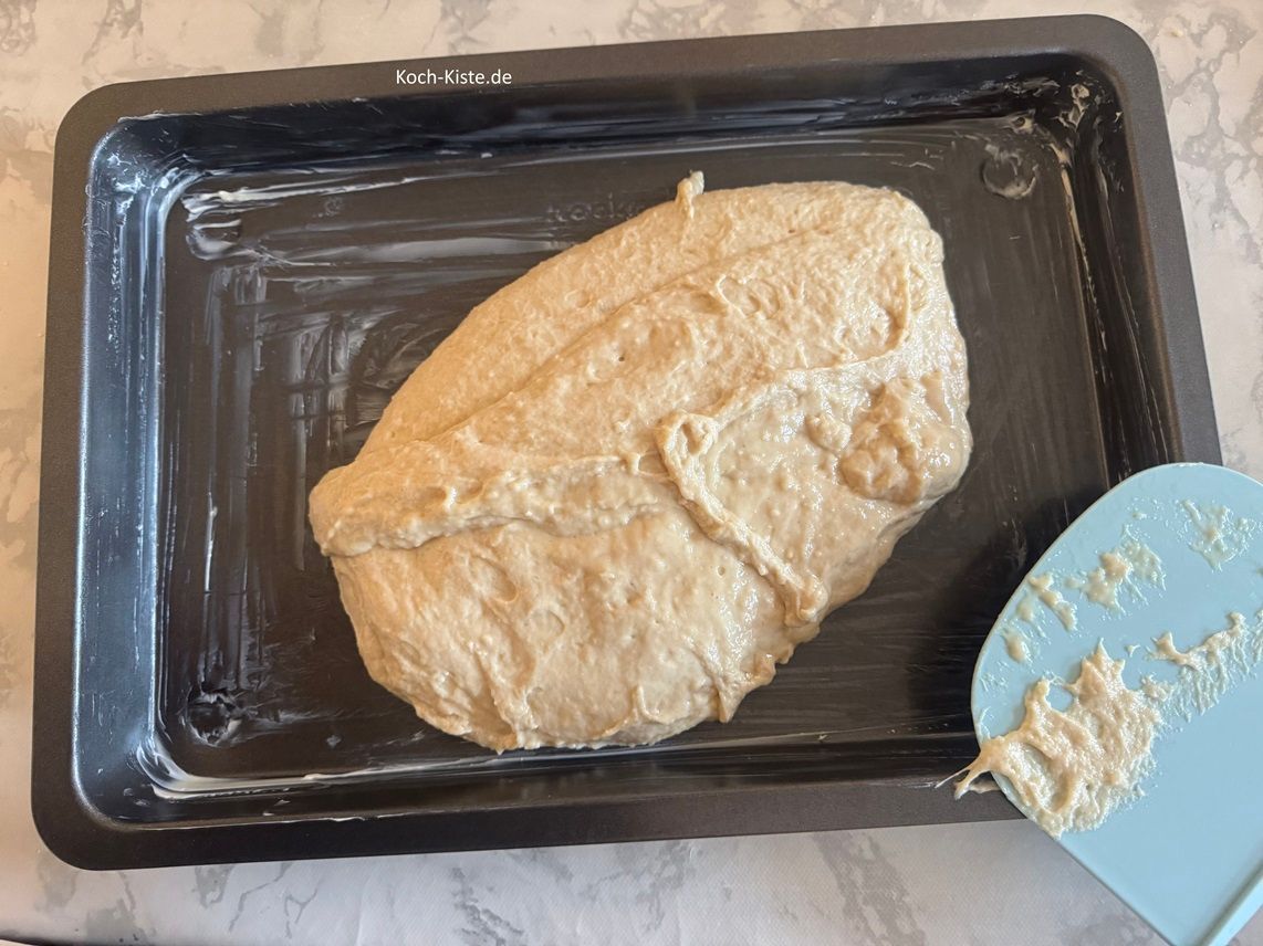 auf das Backblech gegeben