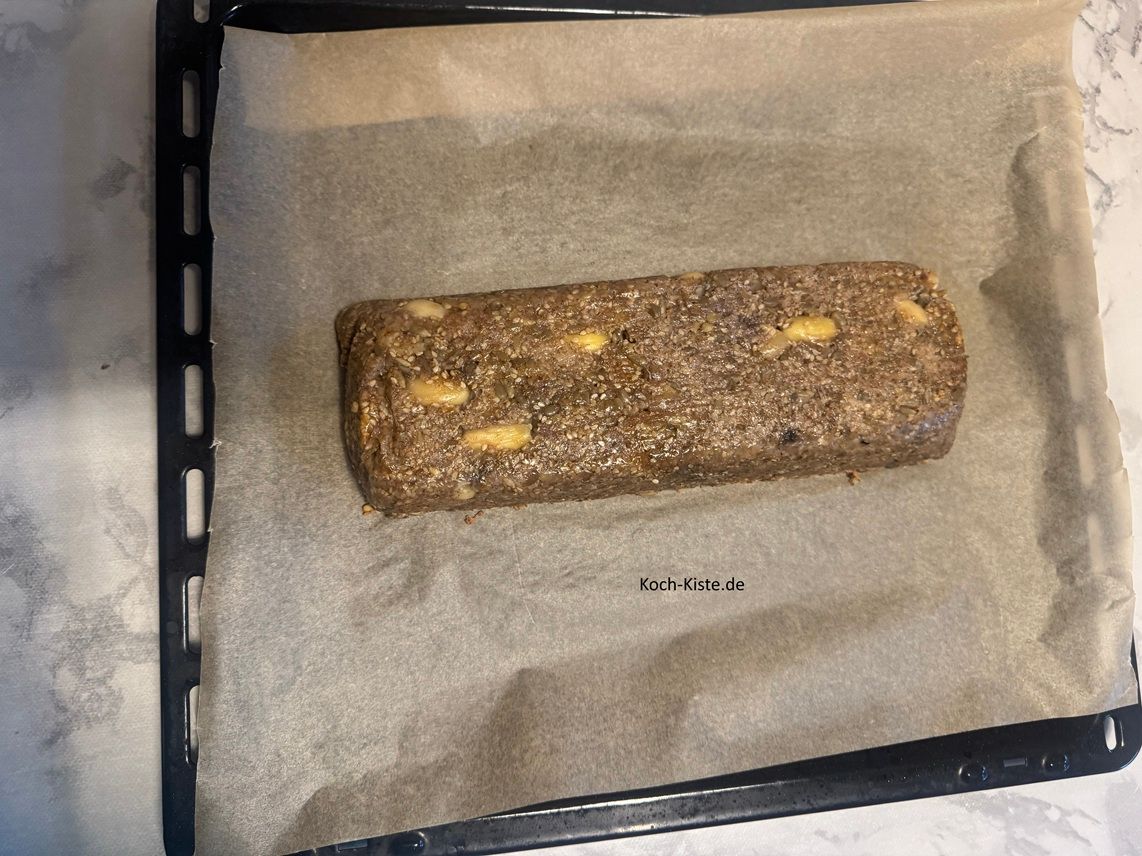 und lege es umgedreht auf das Backblech
