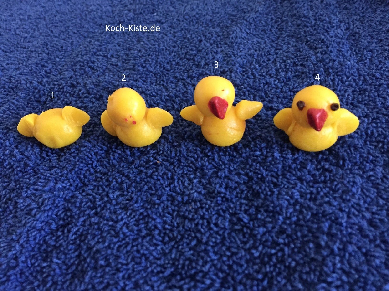 Küken anfertigen Punkt 1 bis 4