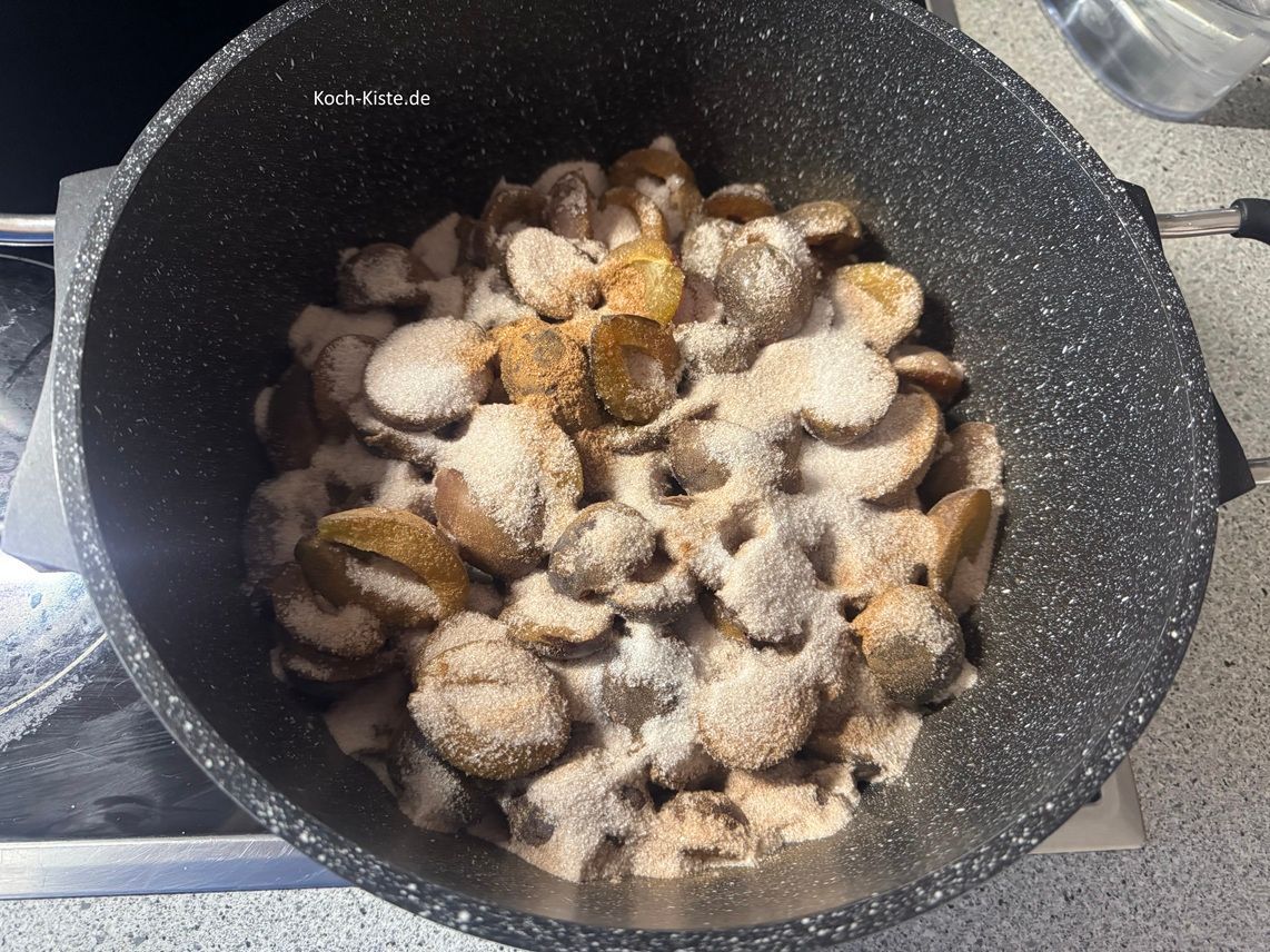 kippe die Zuckermischung darüber