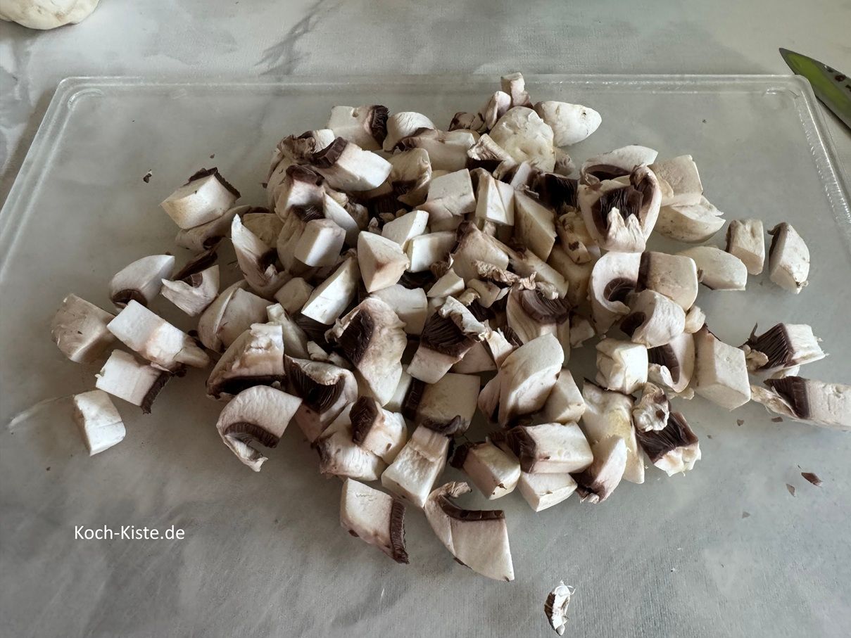 wiederhole Schritt a bis d bei jedem Champignon